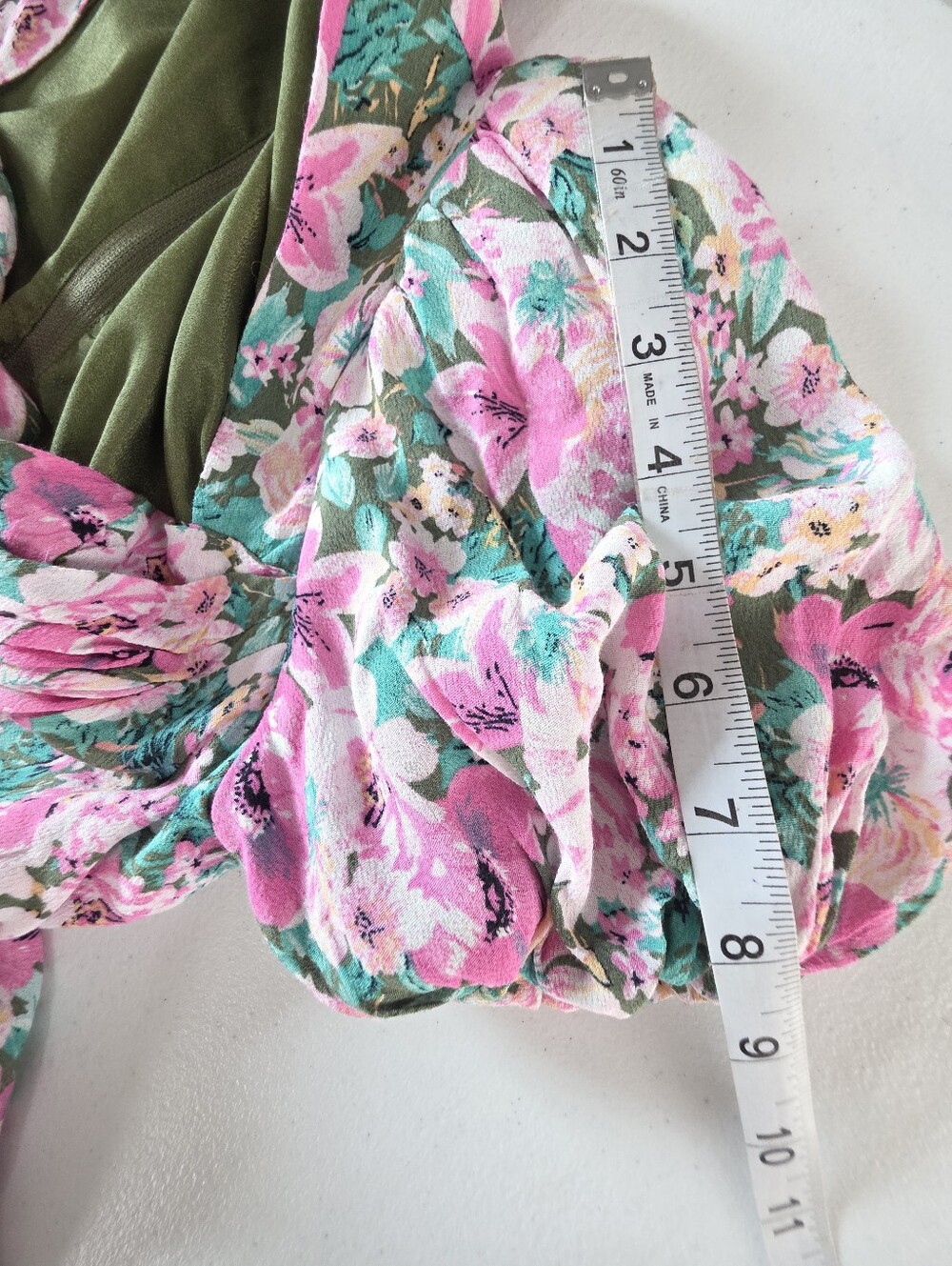 ASTR The Label Floral Cutout Maxi Dress Puff Sleeve Sweetheart Neck Size Small - Picture 13 of 13